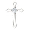 Princess Diamond Cross Rhodium-Plated 14k White Gold Pendant (.38 Ct, G-H Color, I1 Clarity)