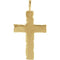 Nugget Cross 14k Yellow Gold Pendant (27X18 MM)