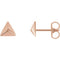 Petite Pyramid Stud Earrings, 14k Rose Gold