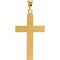 Inlay Protestant Cross 14k Yellow Gold Pendant (28X18MM)