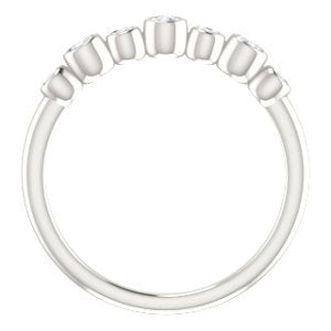 Platinum 7-Stone Diamond Ring (.08 Ctw, G-H Color, SI2, SI3 Clarity)