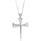 Nail Design Cross Sterling Silver Pendant (34X24 MM)