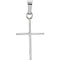 Simple Cross 14k White Gold Pendant