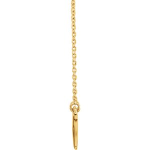 Shark Tooth Necklace in 14k Yellow Gold, 16-18"