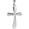 Sword of Spirit Cross Rhodium-Plated 14k White Gold Pendant (22.50X16.00 MM)