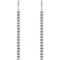 Bead Trim Dangle Earrings, Rhodium-Plated 14k White Gold