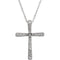 Diamond Cross Rhodium-Plated 14k White Gold Necklace, 18" (.05 Ctw, H+ Color, I1 Clarity)