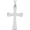 Rounded Edge Cross Sterling Silver Pendant (23.2X11.4MM)