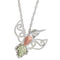 Ave 369 Granulated Bead Hummingbird Pendant Necklace, Sterling Silver, 12k Green Gold, 12k Rose Gold Black Hills Gold, 18''