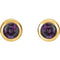 Ave 369 14k Yellow Gold Chatham Created Alexandrite Stud Earrings