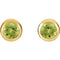 Ave 369 August Birthstone Peridot Stud Earrings, 14k Yellow Gold