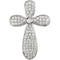 Diamond Micro Pavé Cross 14k White Gold Pendant (GH Color, I1 Clarity, 5/8 Cttw)