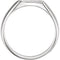 Men's Diamond Signet Ring, Rhodium-Plated 14k White Gold (.1 Ctw, G-H Color, I1 Clarity)