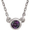 Chatham Created Alexandrite 'June' Birthstone 14k White Gold Pendant Necklace, 16"