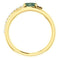 Chatham Created Alexandrite and Diamond Bypass Ring, 14k Yellow Gold (.125 Ctw, G-H Color, I1 Clarity)