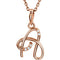 5-Stone Diamond Letter 'A' Initial 14k Rose Gold Pendant Necklace, 18" (.03 Cttw, GH, I1)