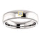 Men's Rhodium-Plated 14k White Gold Diamond and 14k Yellow Gold 6mm Milgrain Band (.05 Ctw, Color G-H, SI2-SI3 Clarity) Size 11.5