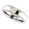 Men's Rhodium-Plated 14k White Gold Diamond and 14k Yellow Gold 6mm Milgrain Band (.10 Ctw, Color G-H, SI2-SI3 Clarity) Size 10