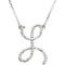 Diamond Initial Letter 'L' Rhodium-Plated 14k White Gold Pendant Necklace, 17" (GH, I1, 1/8 Ctw)