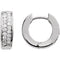 Diamond Hoop Earrings, 14k White Gold, 3.99mm (.07 Ctw, Color GH, Clarity SI1)