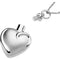 Sculpted Heart Ash Holder Pendant Necklace, Rhodium Plate Sterling Silver, 18"