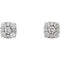 Platinum Diamond Square Cluster Earrings (.5 Ctw, GH Color, SI2-SI3 Clarity)