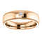 Men's 14k Rose Gold Diamond 6mm Milgrain Band (.05 Ctw, Color G-H, SI2-SI3 Clarity) Size 10