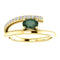 Chatham Created Alexandrite and Diamond Bypass Ring, 14k Yellow Gold (.125 Ctw, G-H Color, I1 Clarity)