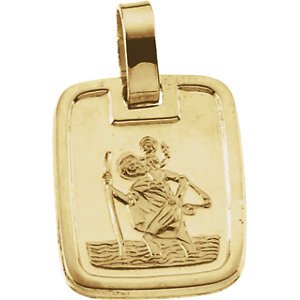 18k Yellow Gold St. Christopher Medal (13.1x11.2 MM)
