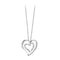 14k White Gold Diamond Heart Necklace (GHI Color, I1 Clarity, 1/10 Cttw)