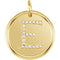 Diamond Initial "E" Round Pendant, 18k Yellow Gold-Plated Sterling Silver (0.1 Ctw, Color GH, Clarity I1)