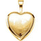 Milgrain Edge Heart 14k Yellow Gold Plated Sterling Silver Prayer Locket (12.50X12.00 MM)