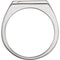 Men's Rectangle Ring, Rhodium-Plated 14k White Gold