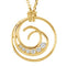 6-Stone Diamond 'Journey' Swirl 14k Yellow Gold Pendant Necklace, 18" (1/3 Ctw, GH Color, I1 Clarity)