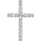 Diamond Petite Cross Rhodium-Plated 14k White Gold Pendant (.625 Ctw, G-H Color, I1 Clarity)