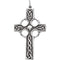 Men's Large Antiqued Celtic Cross Sterling Silver Pendant Made in the Holy Land