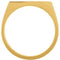 Women's 10k Yellow Gold Brushed Signet Ring (9x15 mm)