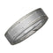 Satin Finish Grooved 6mm Comfort Fit 14k White Gold Band