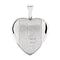 Satin-Brush Heart Baptismal Sterling Silver Locket (16.50X15.80 MM)