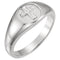 Men's 'The Rugged Cross' Chastity Ring, Rhodium-Plated 10k White Gold 10.5mm, Size 11