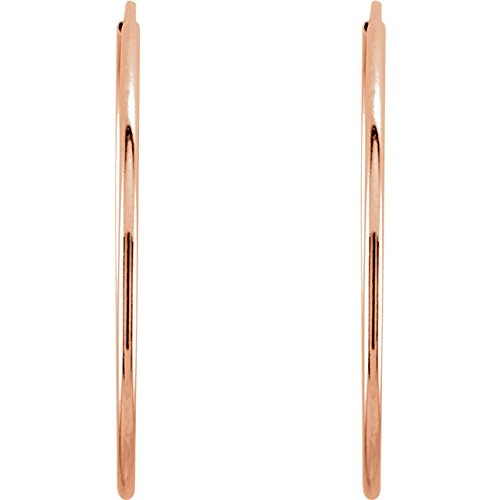 Petite Endless Hoop Earrings, 14k Rose Gold (24mm)