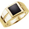 Men's Square Onyx 14k Yellow Gold Ring