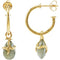 Missoma Labradorite Hoop Earrings, 18K Yellow Vermeil