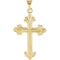 Fleury Cross 14k Yellow Gold Pendant (24X17.5MM)