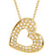 Diamond Heart 14k Yellow Gold Pendant Necklace, 18" (1/5 Cttw)