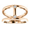 Diamond Two-Stone Negative Space Ring, 14k Rose Gold, Size 7 (.06 Ctw, G-H Color, I1 Clarity)