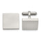 Stainless Steel Polished white Square Cuff Links, 19.37MMX17.94MM