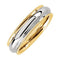 14k White and Yellow Gold Comfort Fit Milgrain Band Sizes 4 to 13