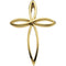 Loop Cross 14k Yellow Gold Pendant (36.5x26.25 MM)