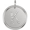 Diamond Initial "K" Pendant, Sterling Silver (.08 Ctw, Color G-H, Clarity I1 )